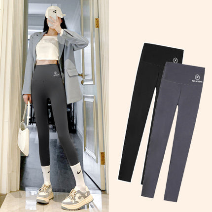 High Waist Lifting Hip Anti Light Women Comfy Trouser - Gray