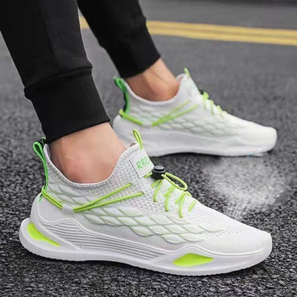 Geometric Pattern Lace Closure Sports Sneakers For Men