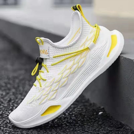 Geometric Pattern Lace Closure Sports Sneakers For Men