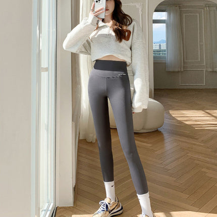 Outwear High Waist Abdominal Lifting Hip Pants Trouser - Gray