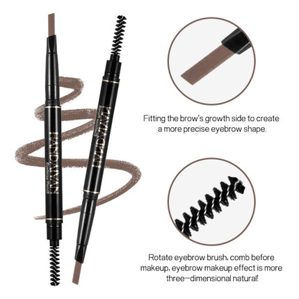 2 In 1 Perfect Eyebrows Long Lasting Brush And Pencil - 01 - Black