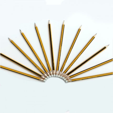 Good Quality Writing Pencils With Attached Eraser - 72 Pcs