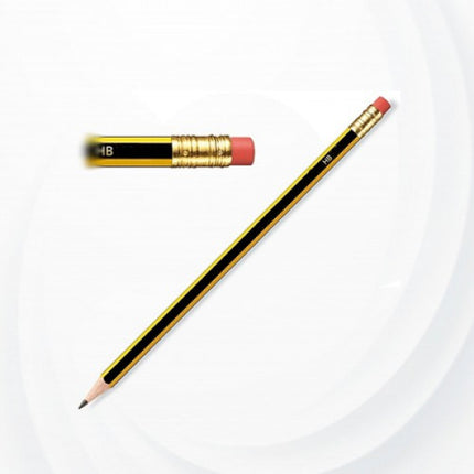 Good Quality Writing Pencils With Attached Eraser - 72 Pcs