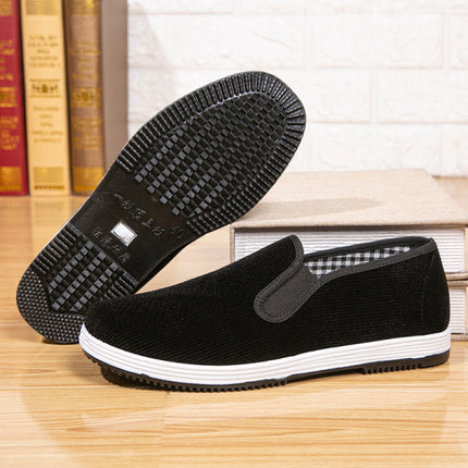 Slip In Canvas Flat Wear Men Shoes - Black