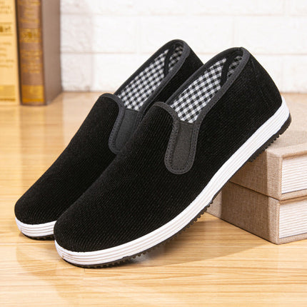 Slip In Canvas Flat Wear Men Shoes - Black