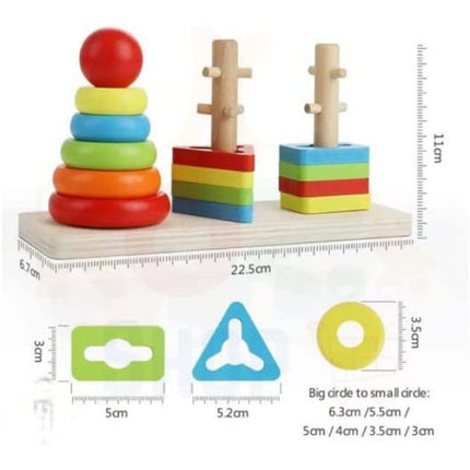 Explore Create Play Kids Activity Puzzle Wooden Toy - Multi Color