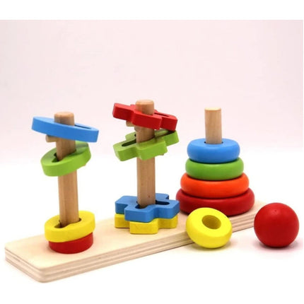 Explore Create Play Kids Activity Puzzle Wooden Toy - Multi Color