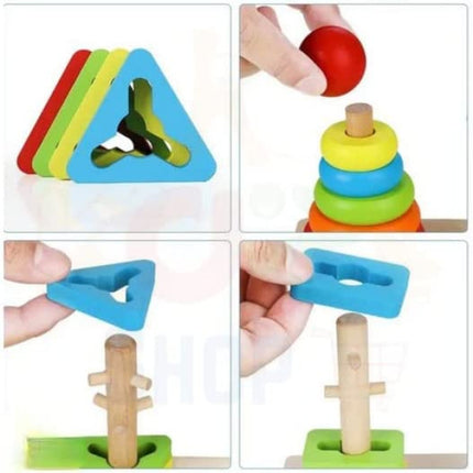 Explore Create Play Kids Activity Puzzle Wooden Toy - Multi Color