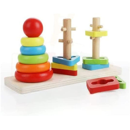 Explore Create Play Kids Activity Puzzle Wooden Toy - Multi Color