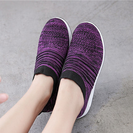 Mesh Fabric Breathable Flexible Women Sneakers - Purple