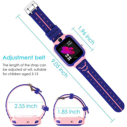 Camera Built-In Touchscreen Sim Calling Children Smart Watch - Purple Pink