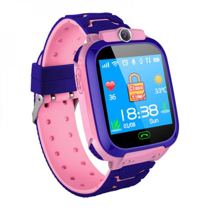 Camera Built-In Touchscreen Sim Calling Children Smart Watch - Purple Pink