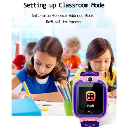 Camera Built-In Touchscreen Sim Calling Children Smart Watch - Purple Pink