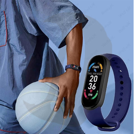 Slim Fit Health Monitor Outdoor Sports Smart Watch - Blue