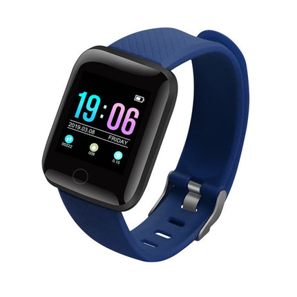 Large Screen USB Charge Sports Wristband Smart Watch - Blue