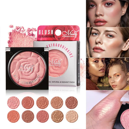 Natural Monochromatic Matte Pearlescent Blush 49 for Flawless Face Makeup