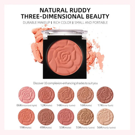 Radiant Glow Natural Matte Monochrome Blush Orange Shade Women's Face Makeup