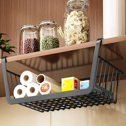 Under Shelf Hanging Extended Storage Rack Basket - Black