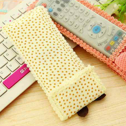 2 Pcs Velcro Closure Cute Bear Bow Patched Remote Cover - Blue