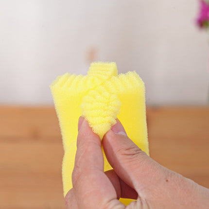 Handheld Easy Flexible Cleaning Sponge Head Stick - Yellow