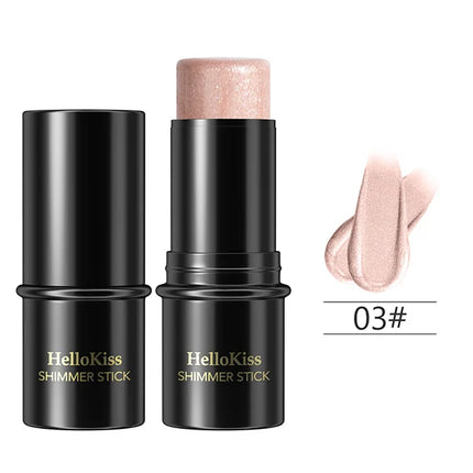 3D Pink Contour Stick High Gloss Face Primer Women's Makeup Light Shade Plastic Material