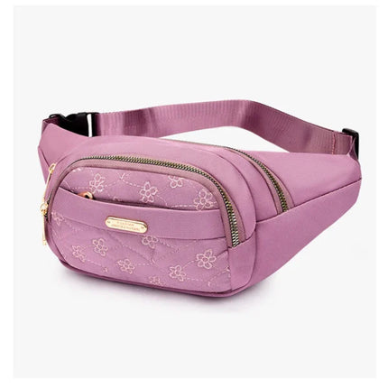 Floral Canvas Girls Fanny Pack with Adjustable Waist Bag Ideal for Stylish Women on the Go Travel Personal Mini Ladies Bags