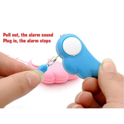 Angel Wings Electronic Alarm Key Chain - Blue