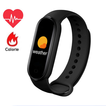 Fitness Tracker Heart Rate Monitor Smart Band - Black