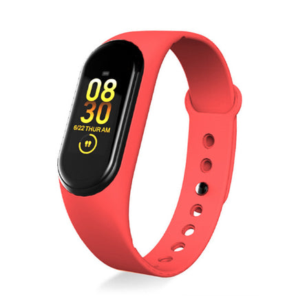 Color Screen Hear Rate Running Fitness Smart Bracelet - Red