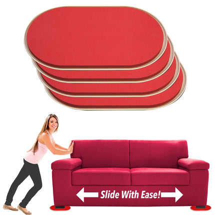 4 Pcs Heavy Furniture Movers Slider Gliders Pads - Red