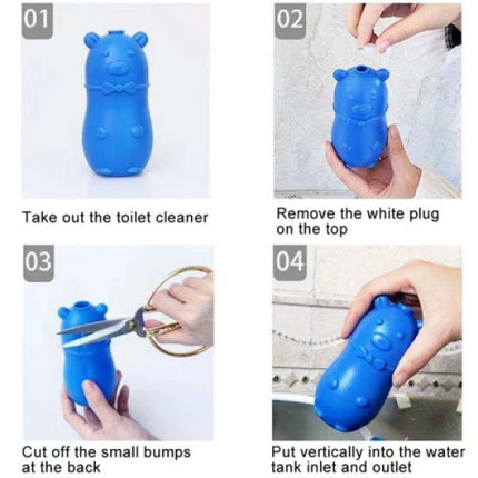 Bathroom Deodorization Automatic Toilet Cleaner Bottle - 200G - Blue