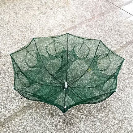 Efficient Foldable Fishing Net Shrimp Cage Lobster Aquatic Catch Folding Umbrella Net - Green