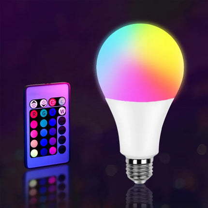 18W Large LED Remote Control RGB Light Changing Bulb