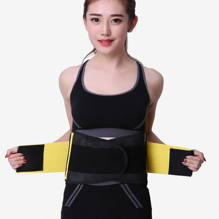 Ultra-Breathable Yellow Waist Trainer Slimming Body Shapewear for Unisex Velcro Closure Trim Your Belly with Abdominal Corset Belt