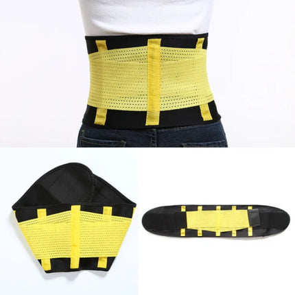 Ultra-Breathable Yellow Waist Trainer Slimming Body Shapewear for Unisex Velcro Closure Trim Your Belly with Abdominal Corset Belt