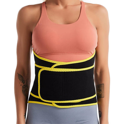 Ultimate Tummy Control Slimming Belt Black Achieve Your Fitness Goals with Our Velcro Closure Waist Trainer for Gym Yoga Running and Sports