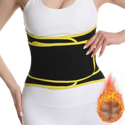 Ultimate Tummy Control Slimming Belt Black Achieve Your Fitness Goals with Our Velcro Closure Waist Trainer for Gym Yoga Running and Sports