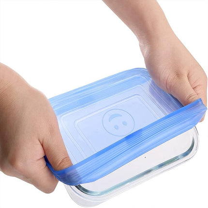 6 Pieces Silicone Food Storage Covers Reusable Airtight Wrap Transparent Flexible Silicone Stretch Bowl Cover Lids Set