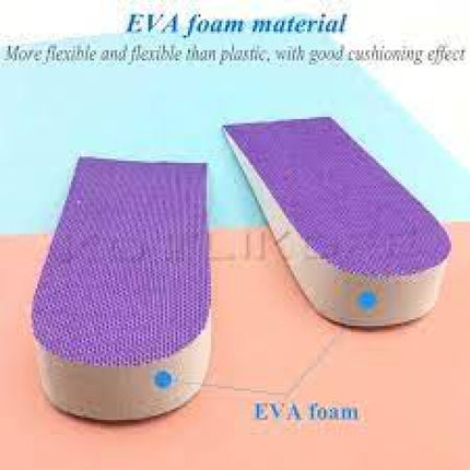 Feet Comfort Easy Extended Inner Invisible 2 Cm Heightening Insole Pads - White