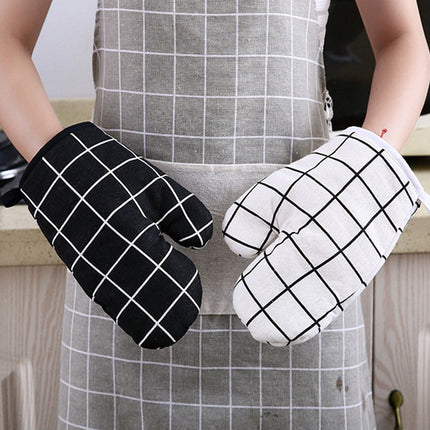 2 Pcs Heat Resistant Insulated Non Slip Heat Resistant Cooking Baking Gray Gloves