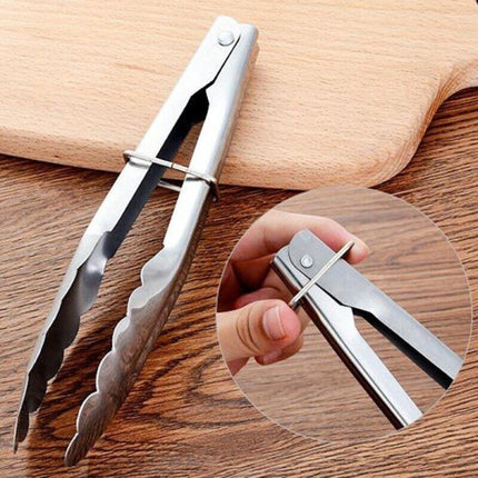 Stainless Steel Tongs BBQ Serving Grill Baking Non-Slip Kitchen Utensil Grilling Pastry Catering Cooking Steak Thong