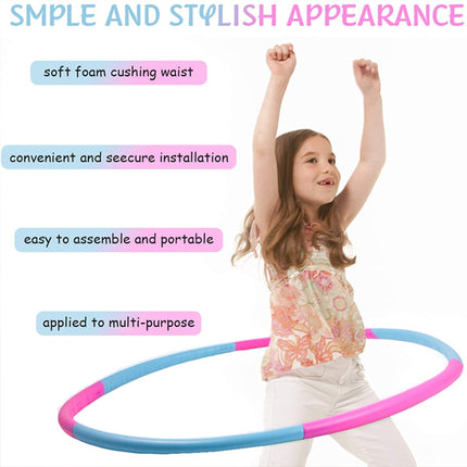 Detachable Children Playable Spherical Round Kids Fun Time Sports Exercise Hula Hoop Ring Toy - 80cm