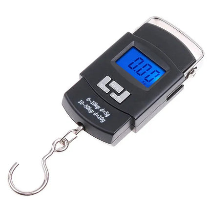 Electronic Portable Hanging Travel Luggage Weighing Hook Scale With Digital LED Screen Tare Function - 50 KG