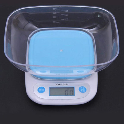 LCD Digital Display Electronic Kitchen Food Balance Professional Precision Weighing Scale With Bowl - 5 KG