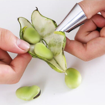 Stainless Steel Fruit Vegetable Pick Anti-Cut Hand Finger Nail Protector Cover Guard Peeler