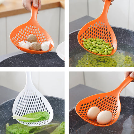 Long Handle Multi-Functional Kitchen Non-Slip Filter Scoop Large Size Noodle Colander Strainer Food Drainer