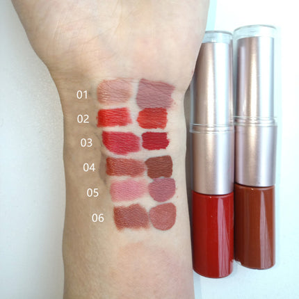 Party Perfect Matte Lip Gloss Full Coverage Dual-Ended 2-in-1 Lipstick for Non-Fade Shiny Lips Cosmetics for a Stunning Look!