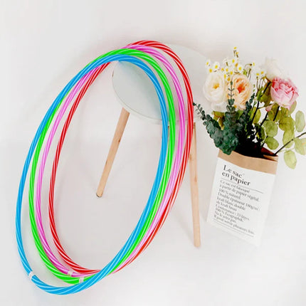 Green Plastic Hula Hoop Fun Exercise Toy for Kids Ages 3-12 Indoor/Outdoor Play Equipment Unisex Movement Skills Toy