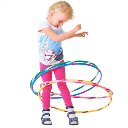 Green Plastic Hula Hoop Fun Exercise Toy for Kids Ages 3-12 Indoor/Outdoor Play Equipment Unisex Movement Skills Toy