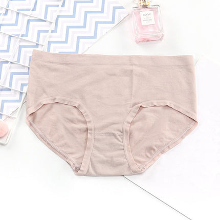 Fancy Design French Cut Plain Style Summer Thin Fabric Women Underwear - Nude Pink